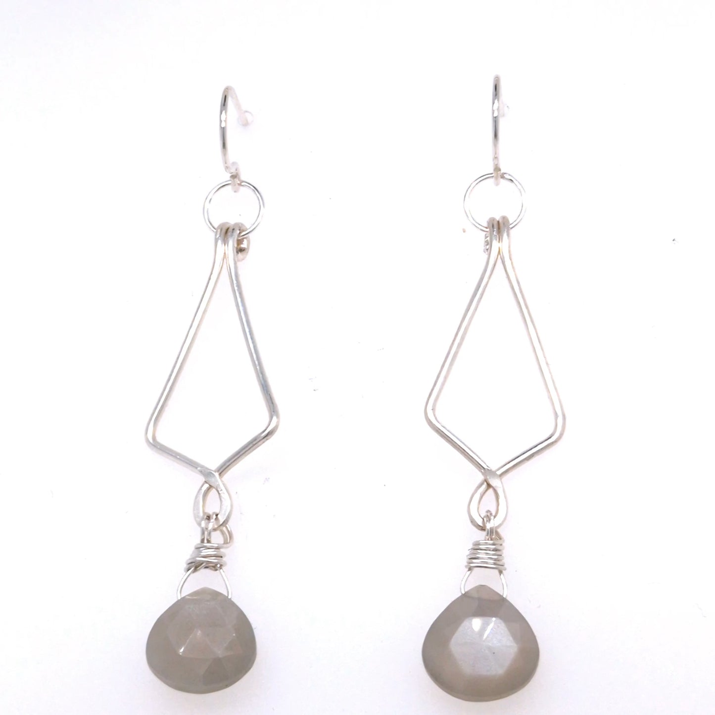 Grey Moonstone Earrings