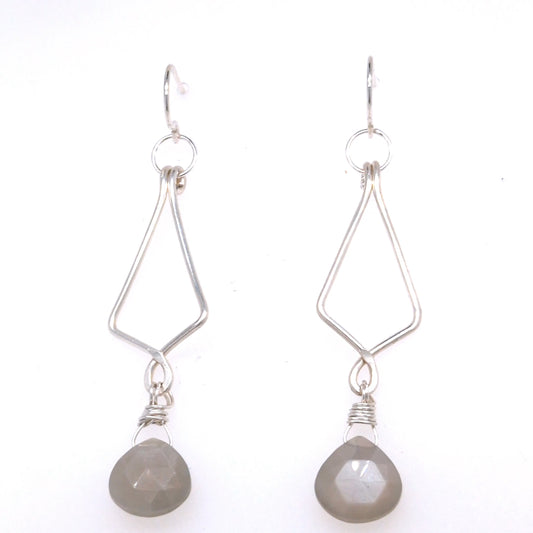 Grey Moonstone Earrings
