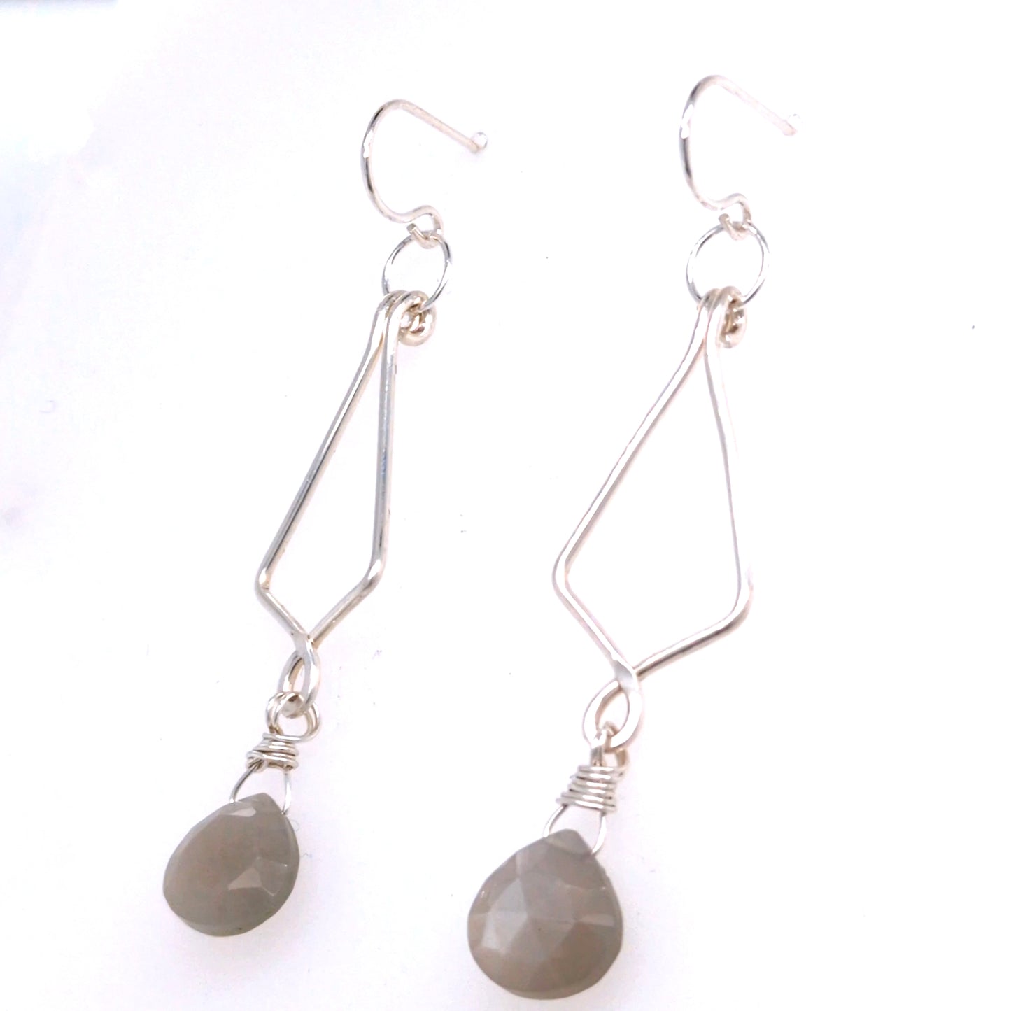 Grey Moonstone Earrings