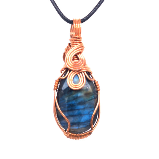 Copper Gemstone Pendants