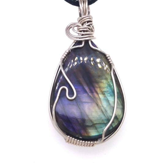 Labradorite Purple Pendant
