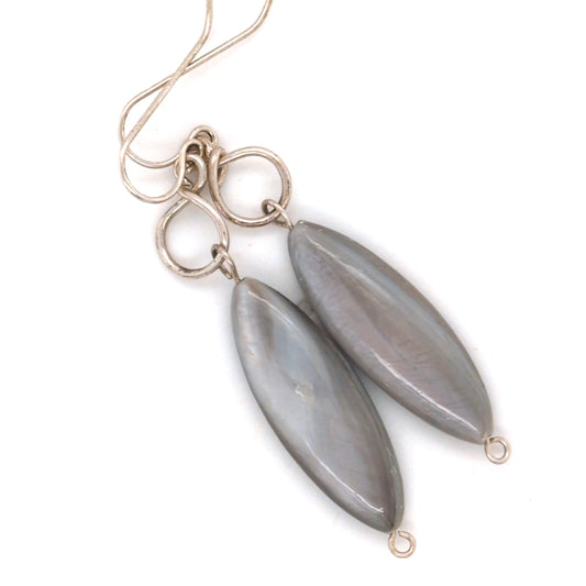 Grey MOP earrings