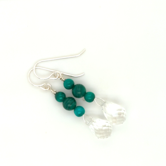 Malachite Drop Earrings