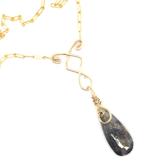Marcasite Necklace Gold