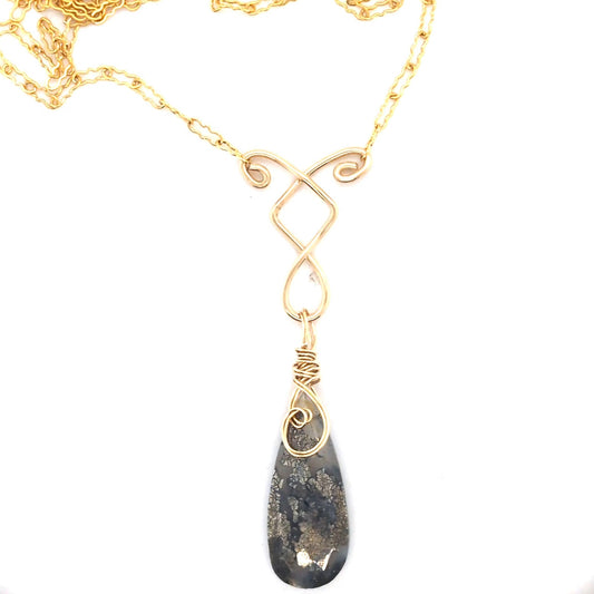 Marcasite Necklace Gold