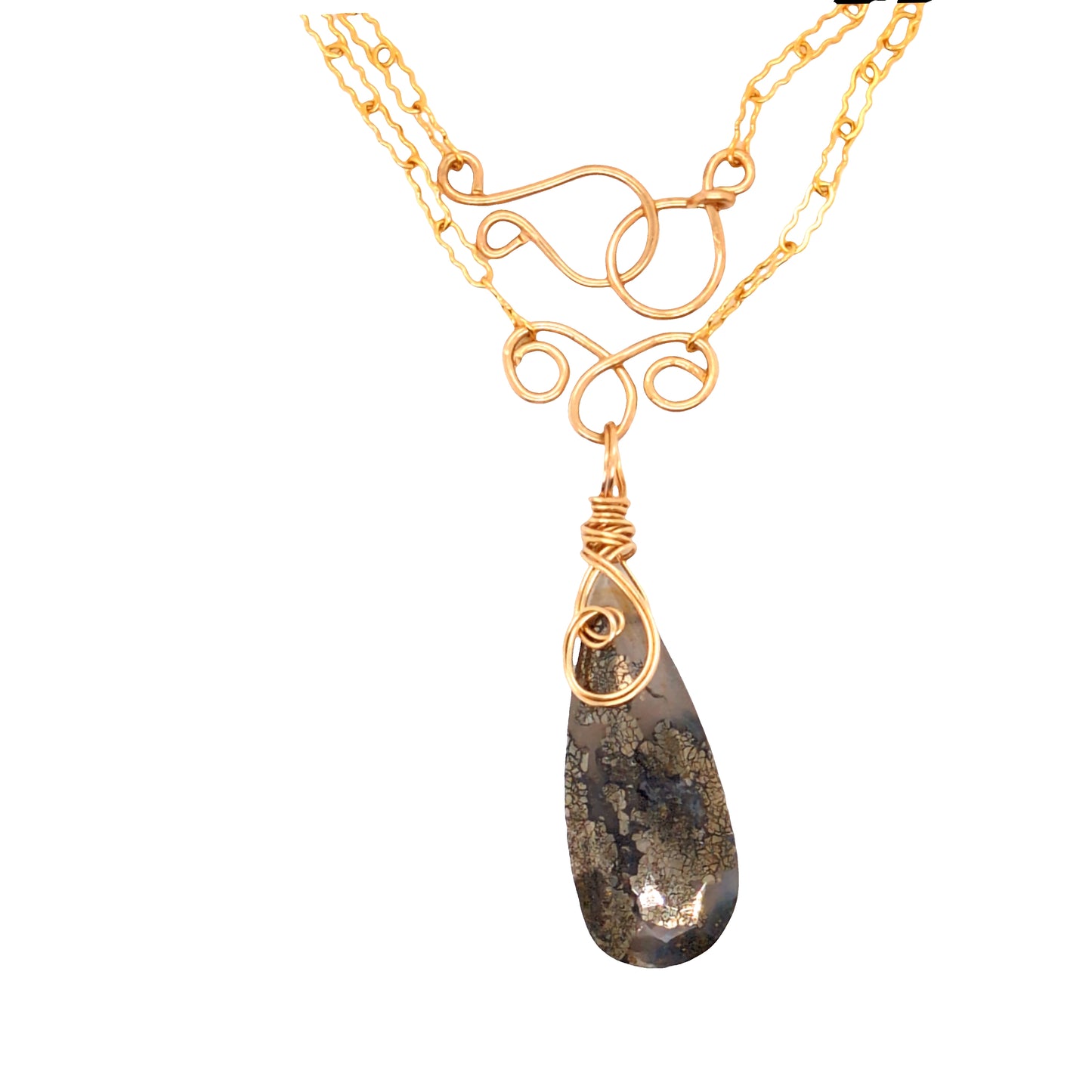 Marcasite Necklace Gold