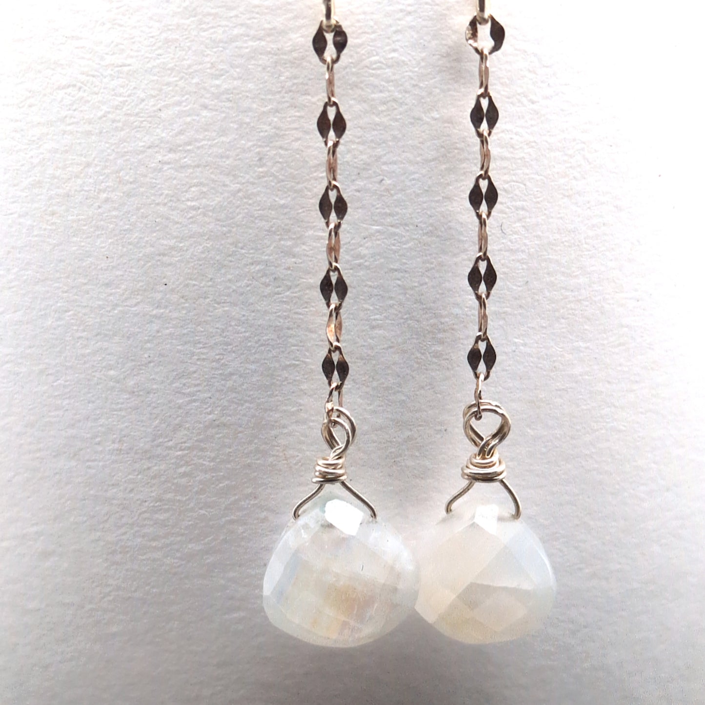 Chain Drop Gemstone Earrings