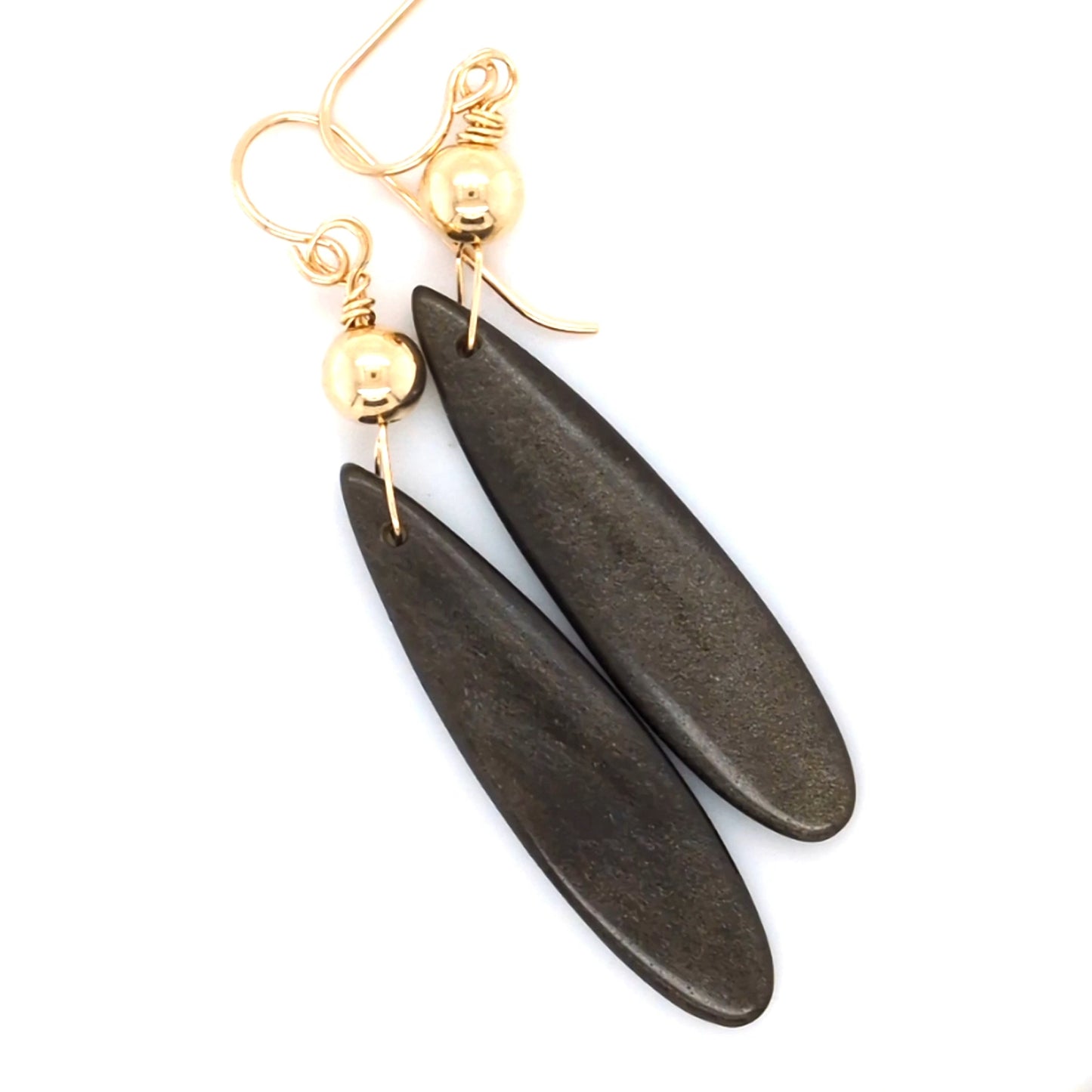 Gold Obsidian Earrings
