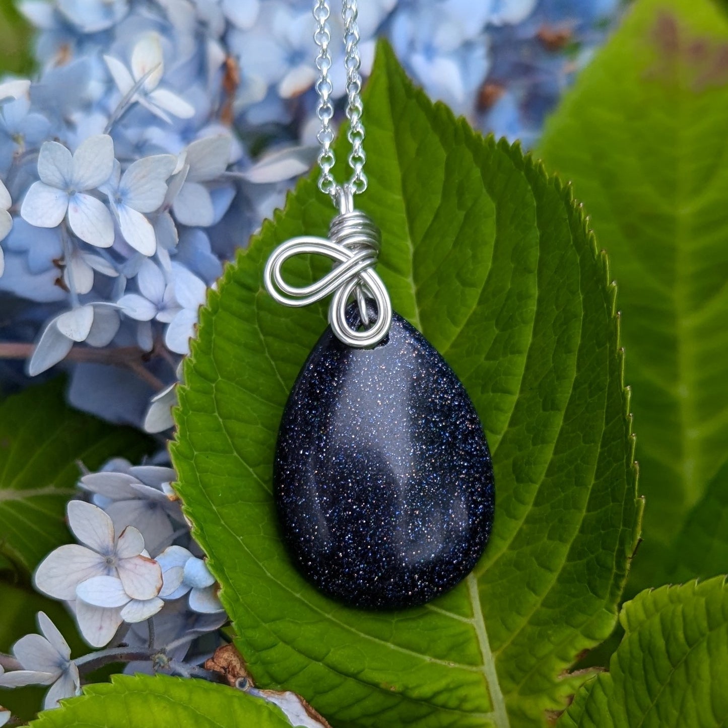 Blue Goldstone Pendant