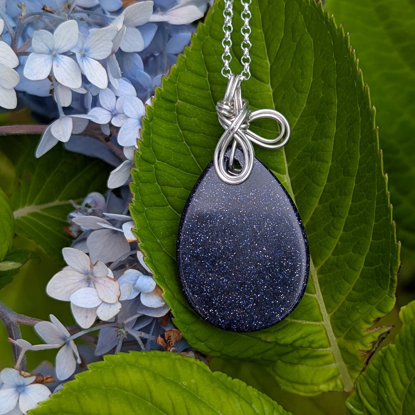 Blue Goldstone Pendant