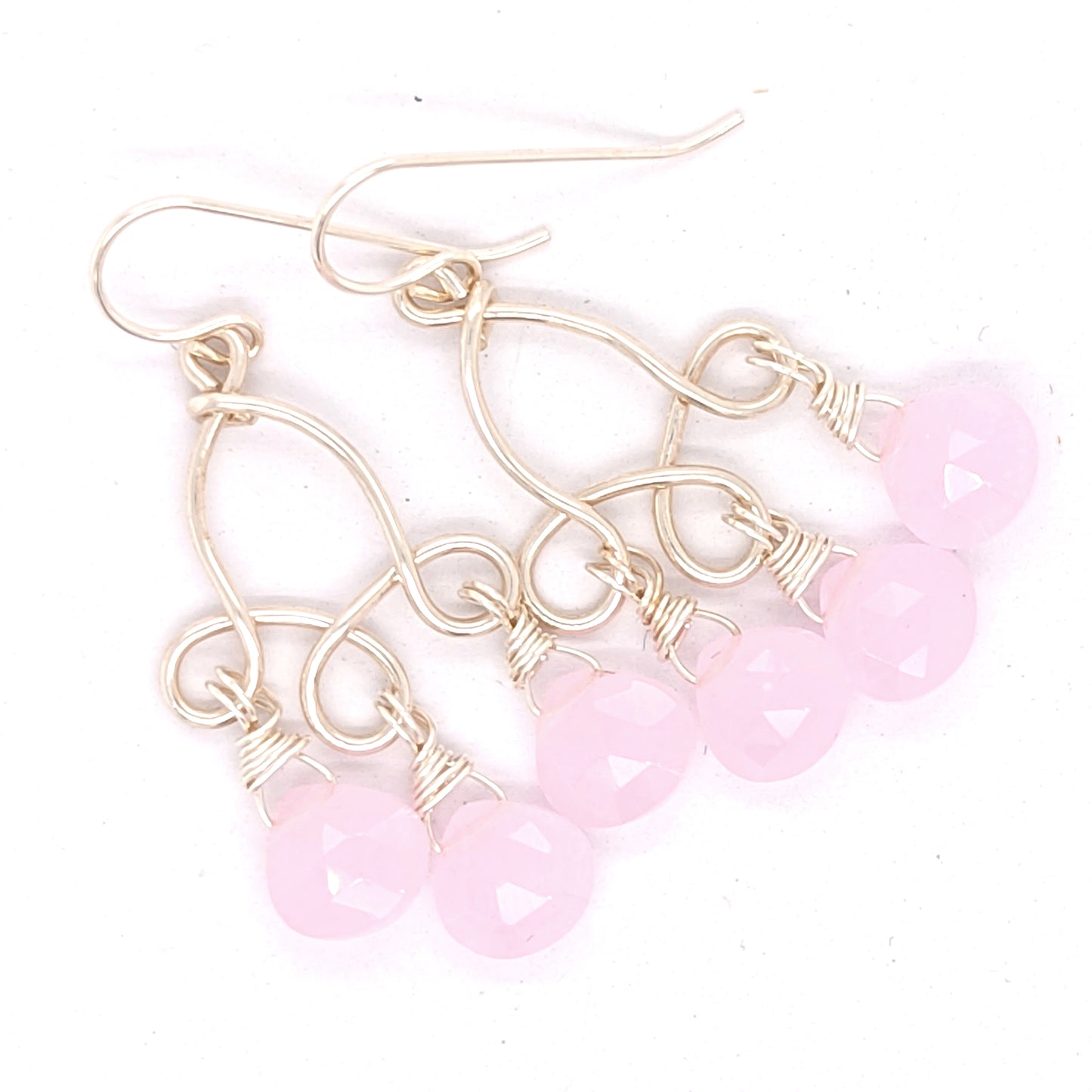 Pink Chalcedony Chandeliers