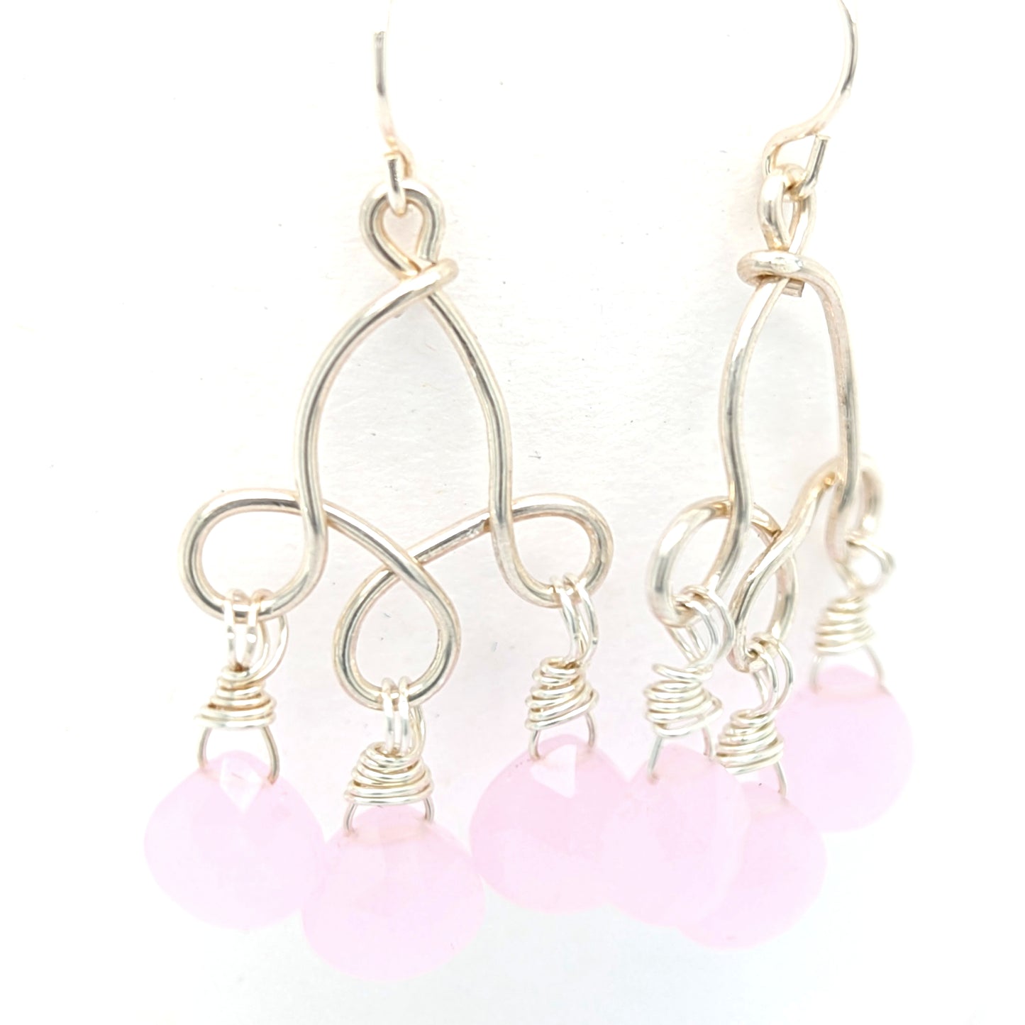 Pink Chalcedony Chandeliers