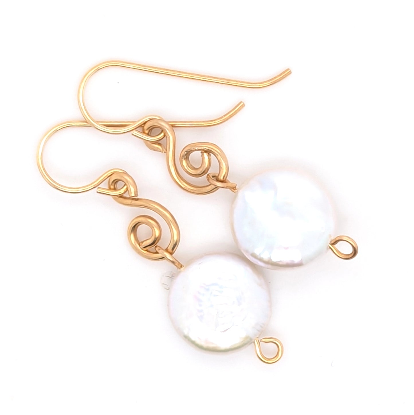 Pearl Coin Earrings