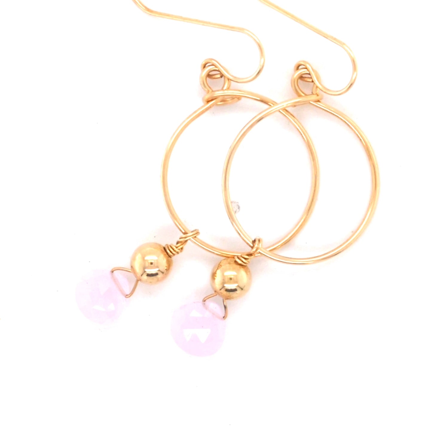 Chalcedony hoops