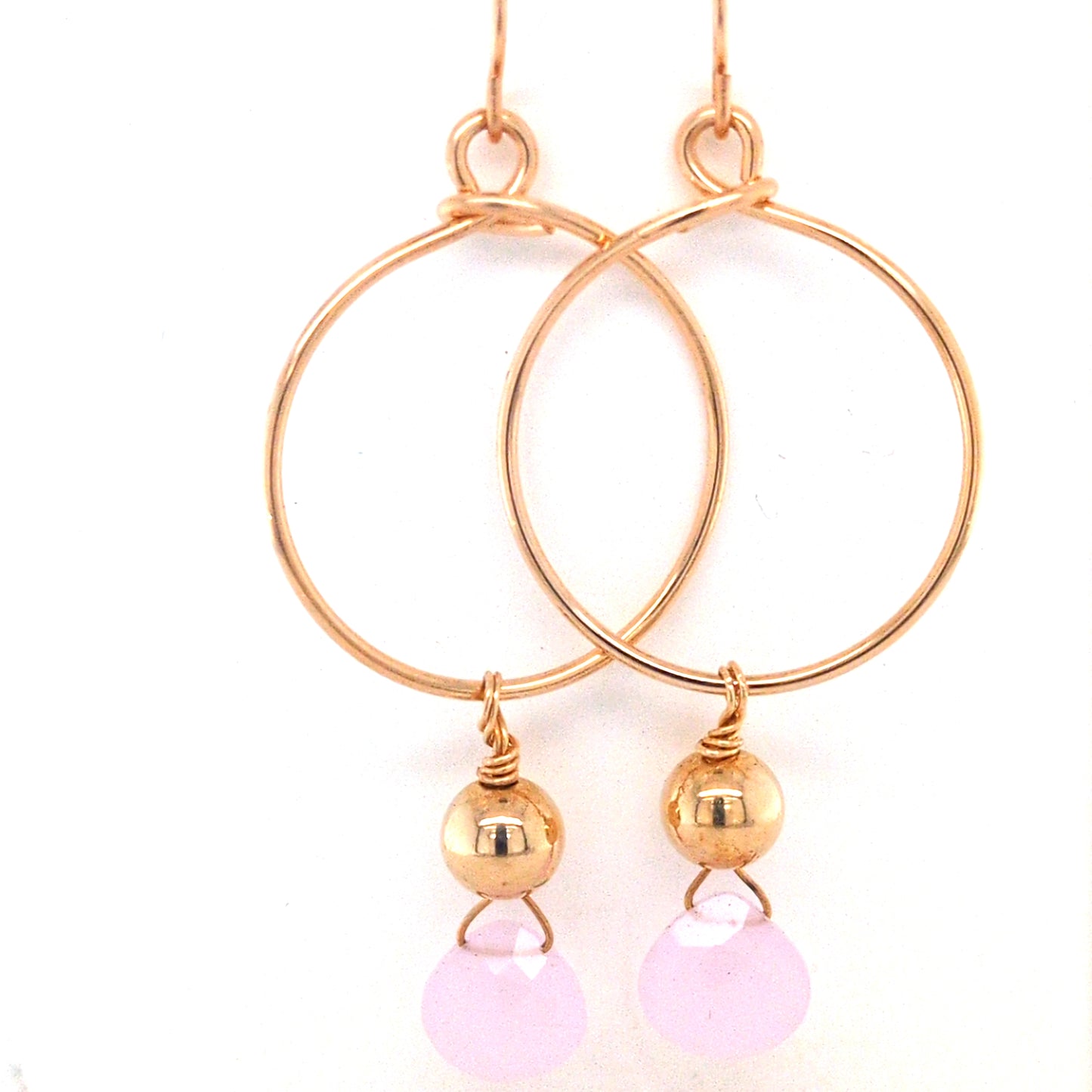 Chalcedony hoops