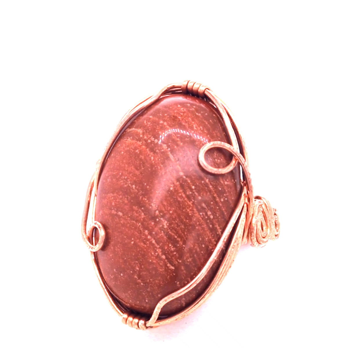 Xlarge Gemstone Copper Ring
