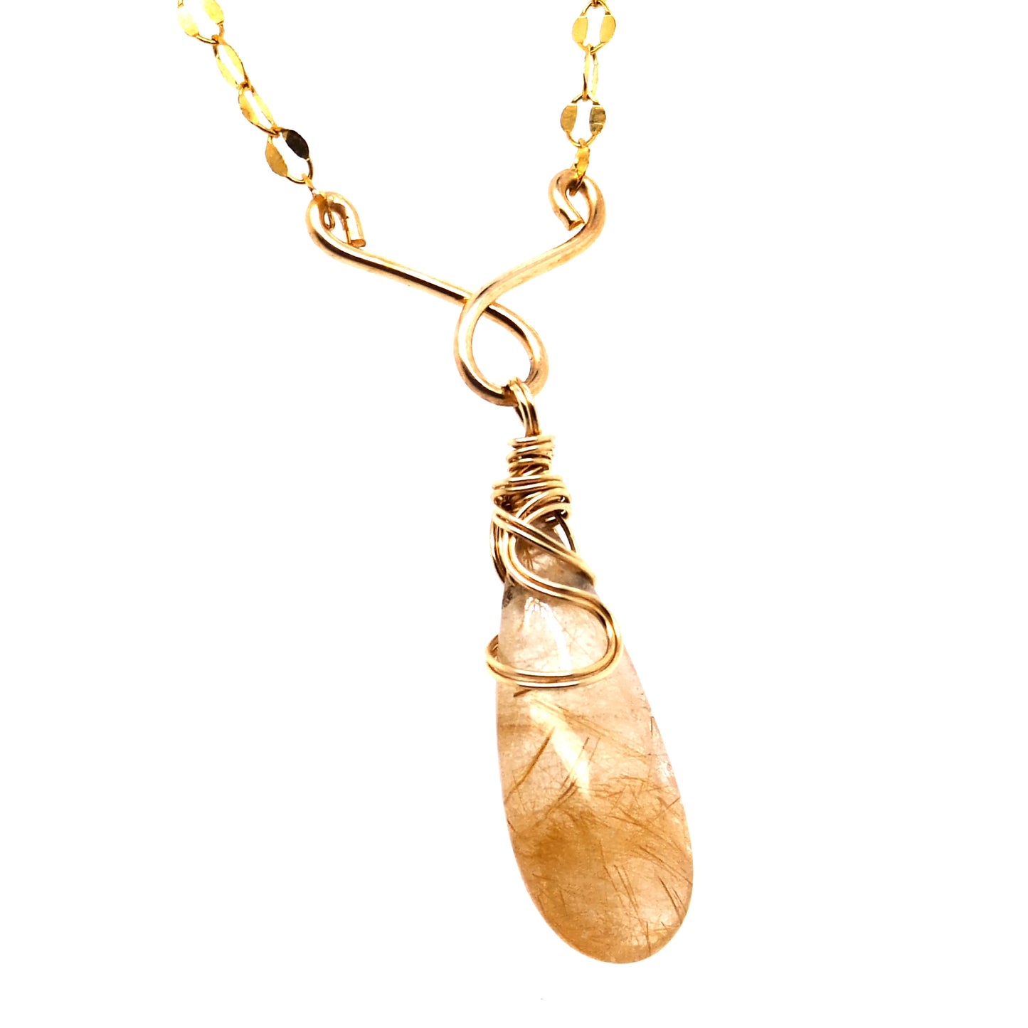 Rutile Necklace Gold
