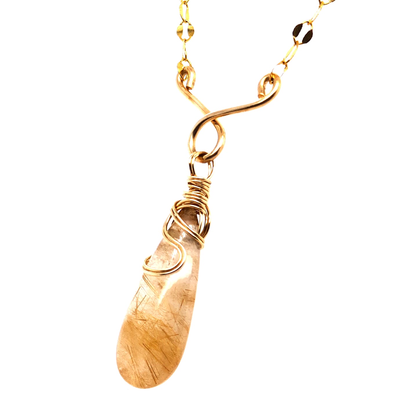 Rutile Necklace Gold