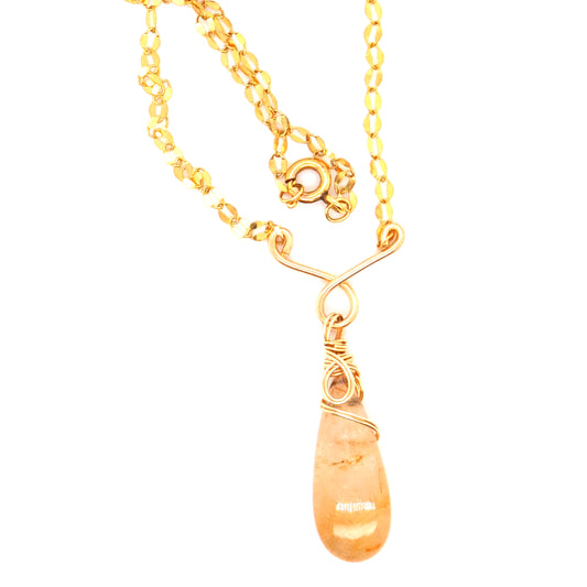 Rutile Necklace Gold