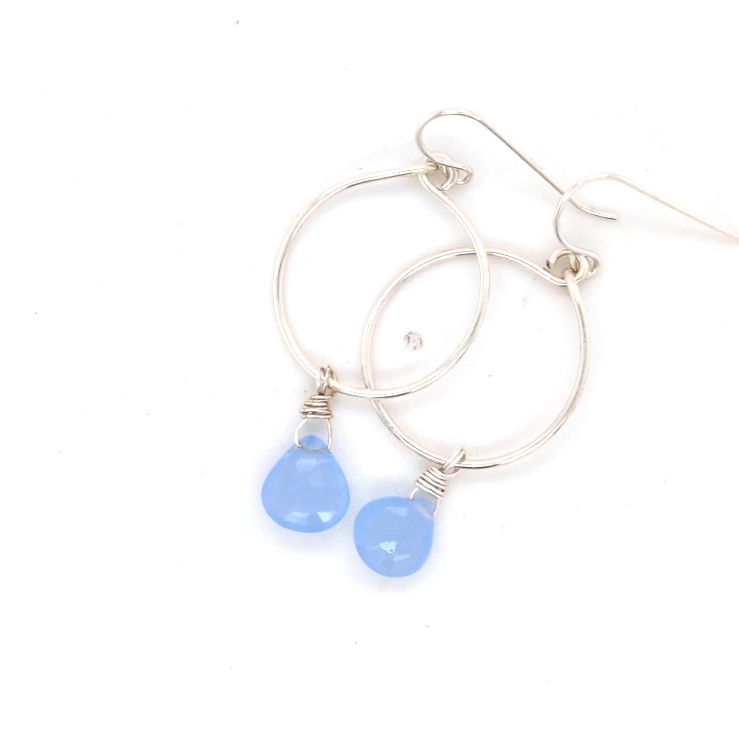 Chalcedony hoops