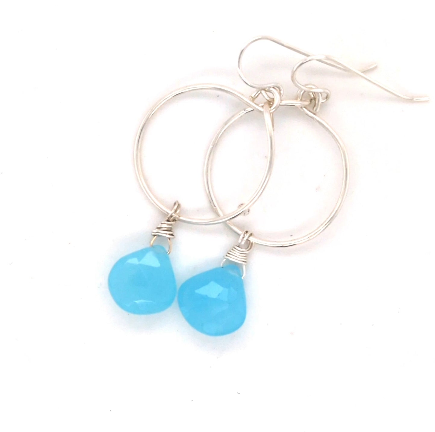 Chalcedony hoops