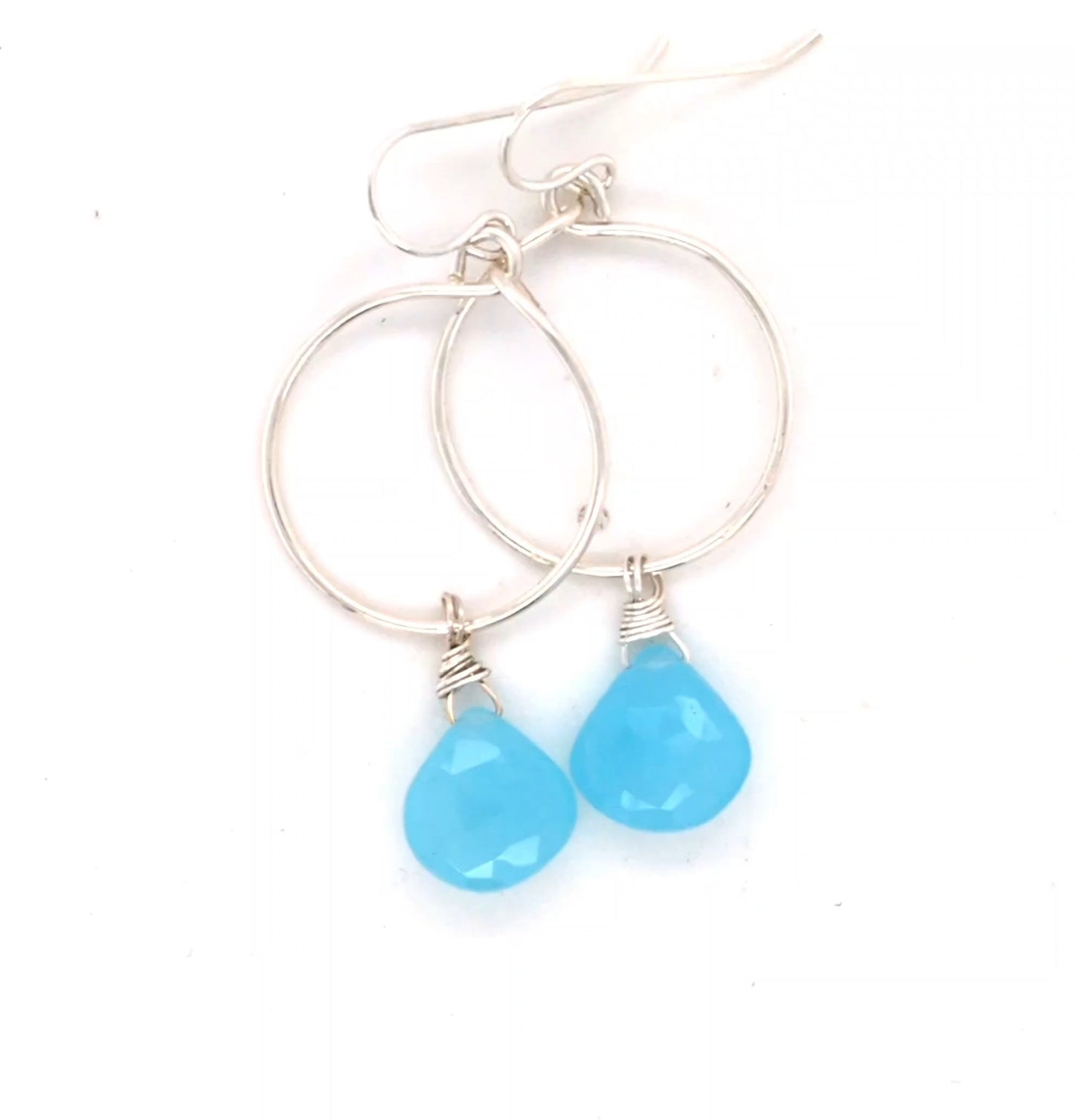Chalcedony hoops