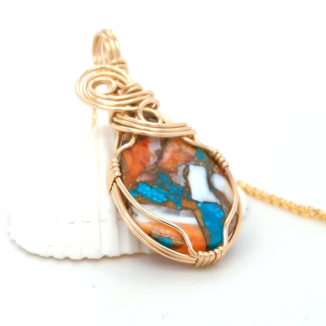 Spiny Oyster/Turquoise Pendant