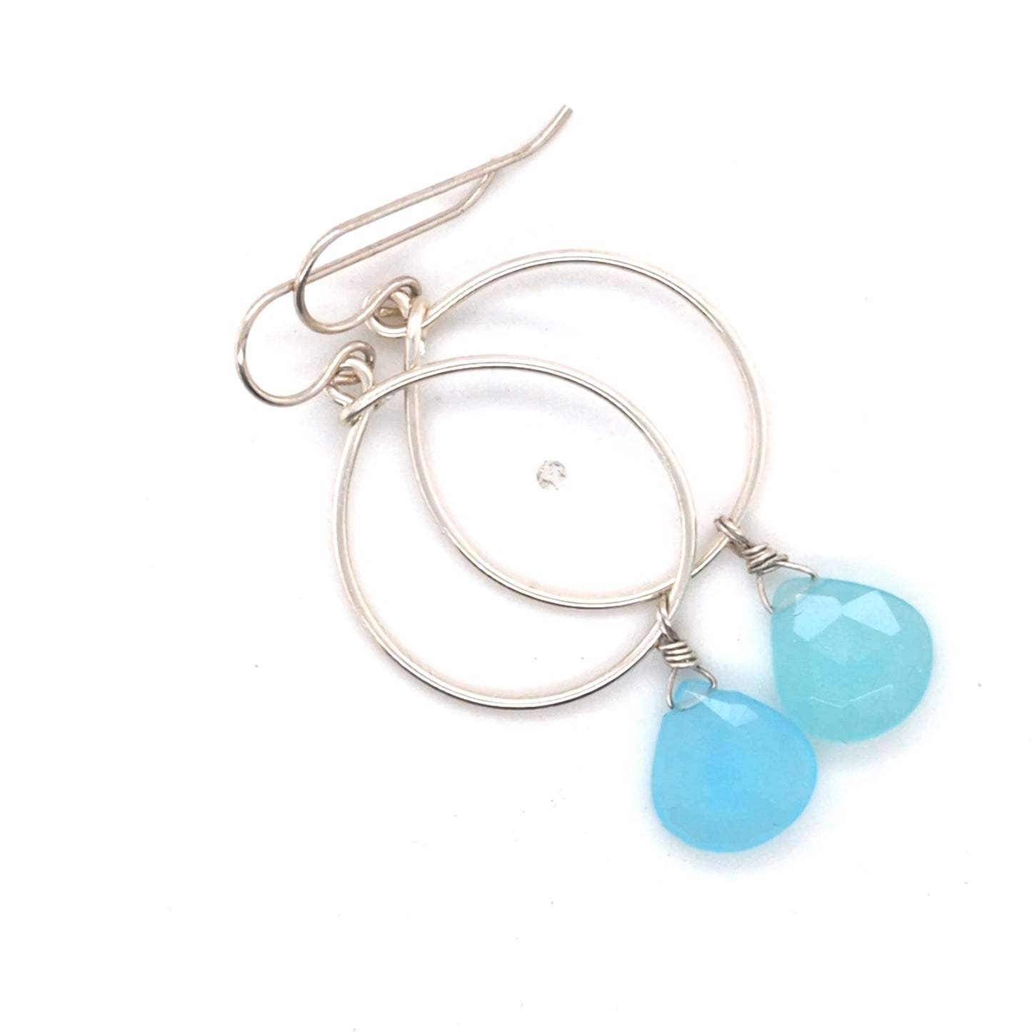 Chalcedony hoops