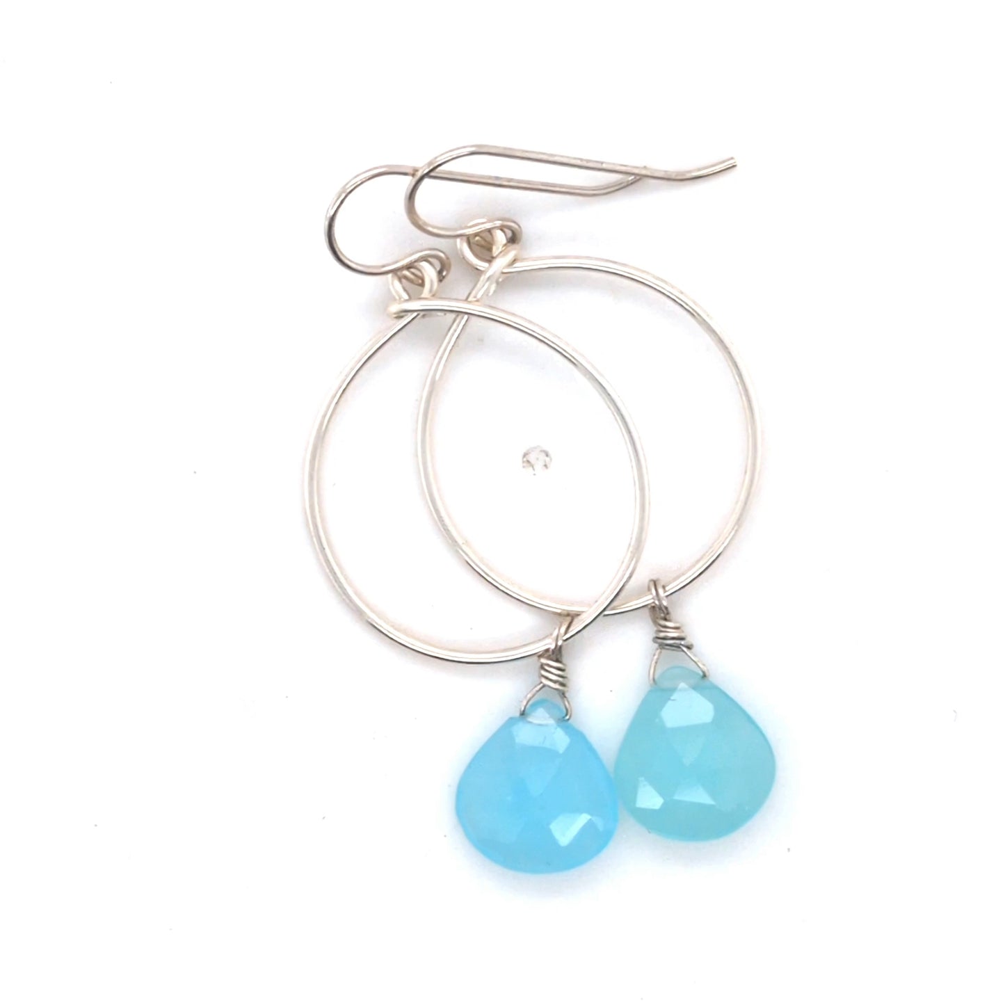 Chalcedony hoops