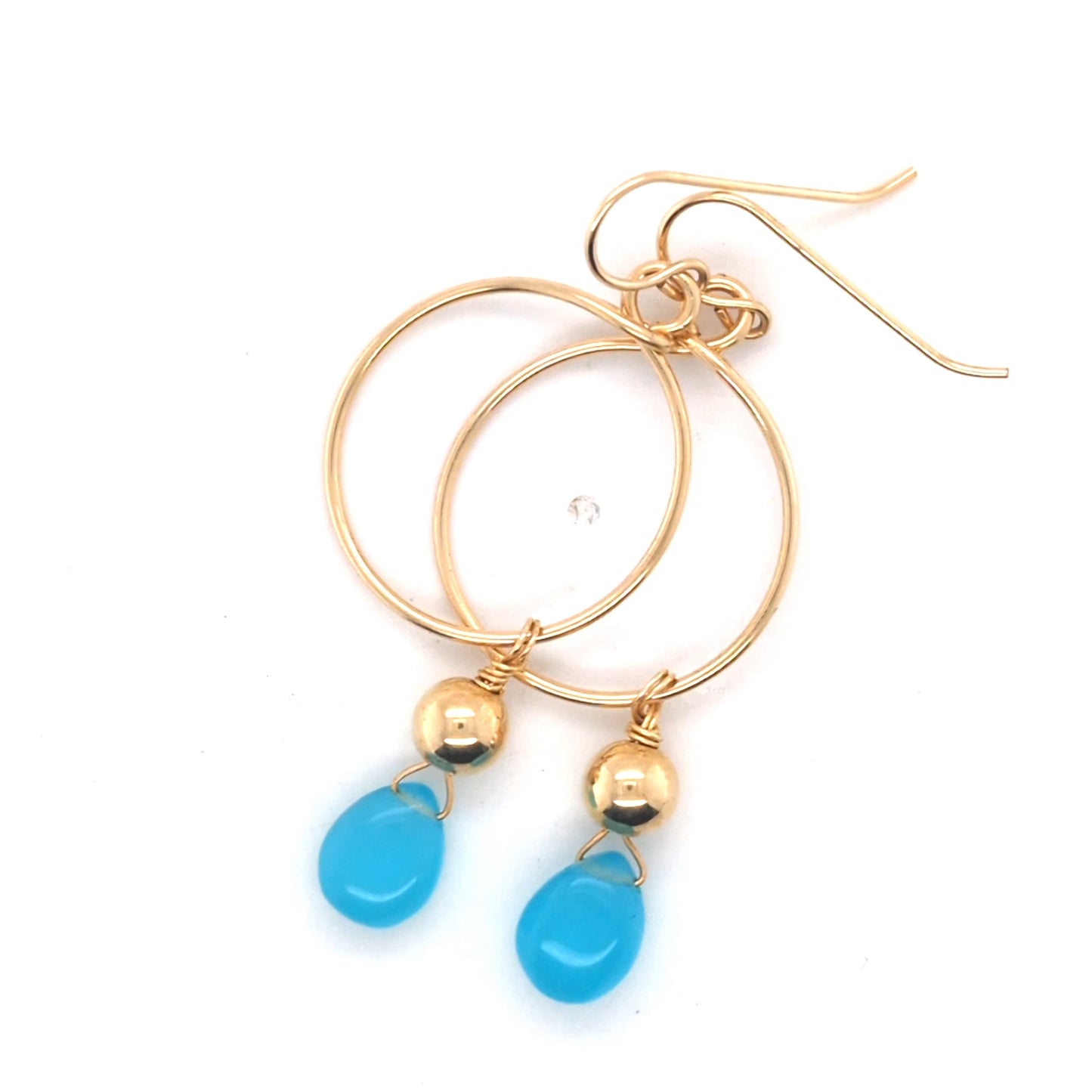 Chalcedony hoops
