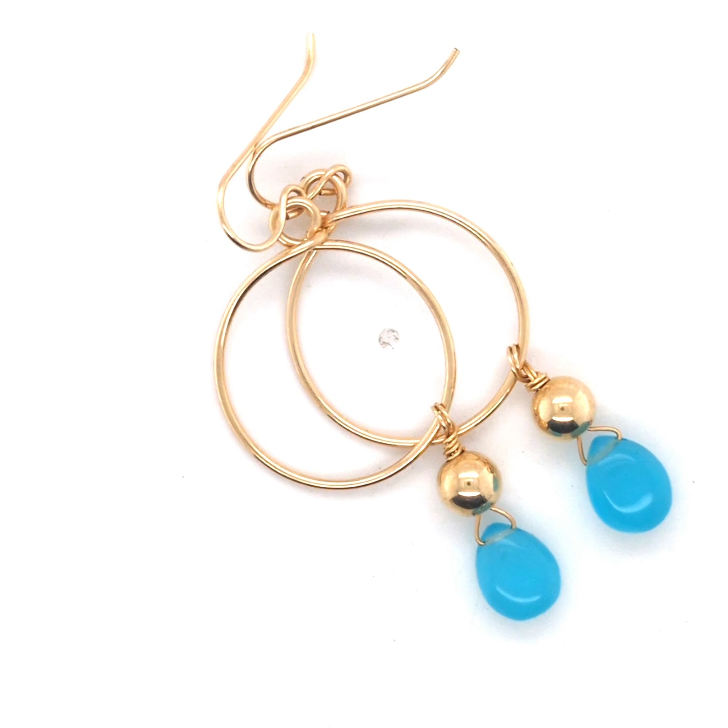 Chalcedony hoops