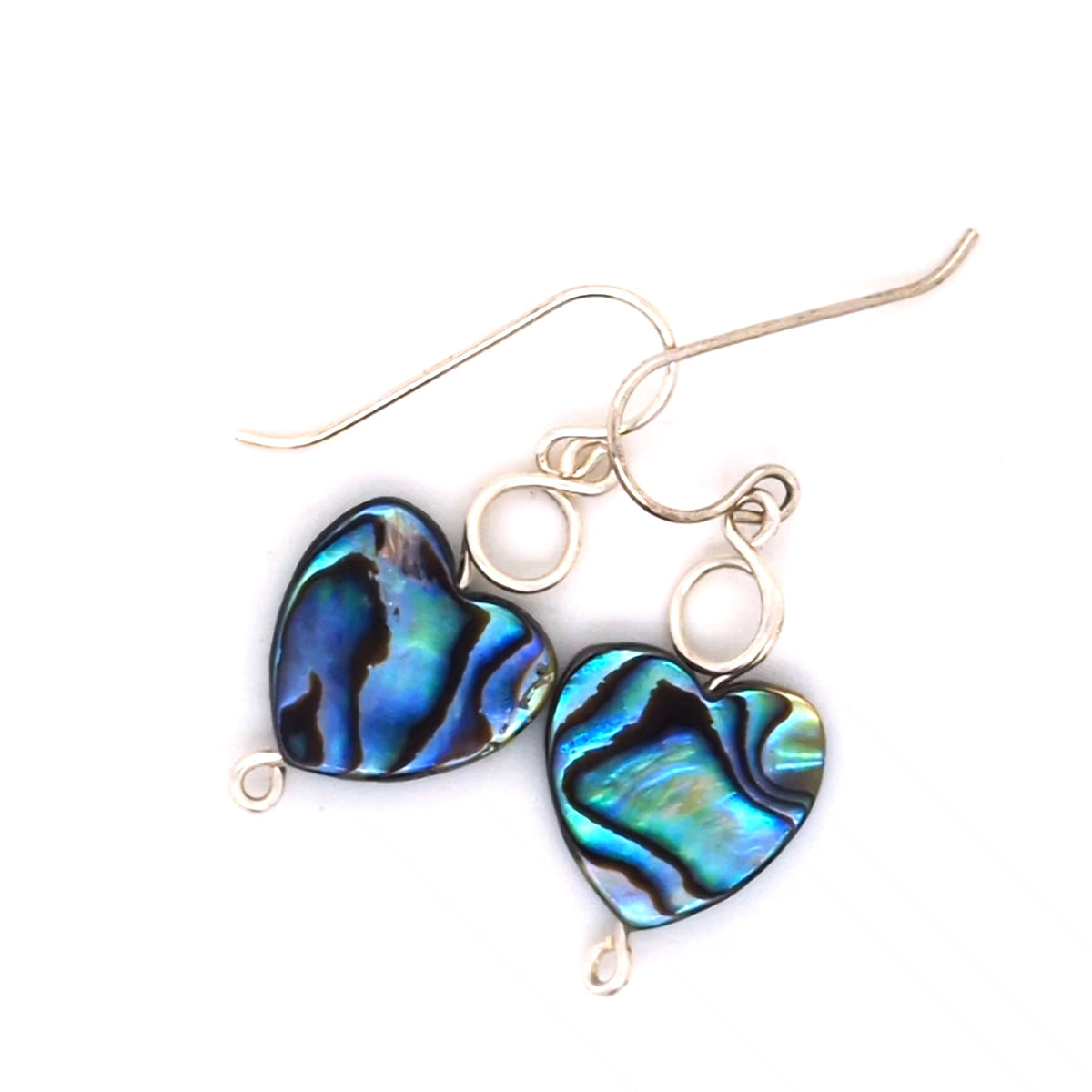 Abalone Heart Earrings