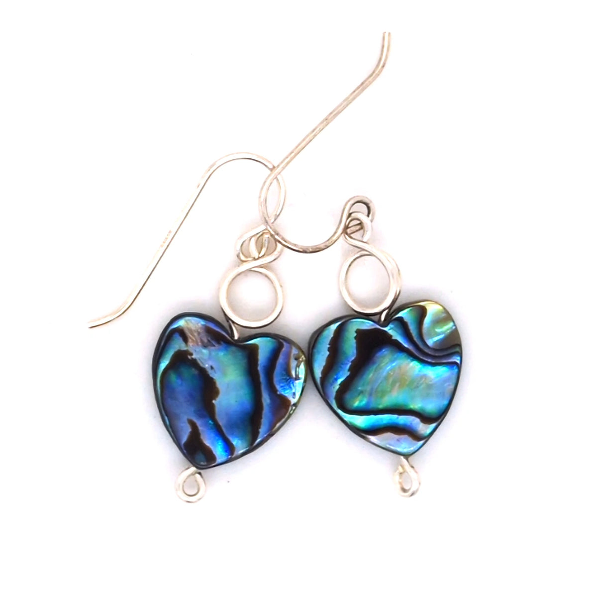 Abalone Heart Earrings