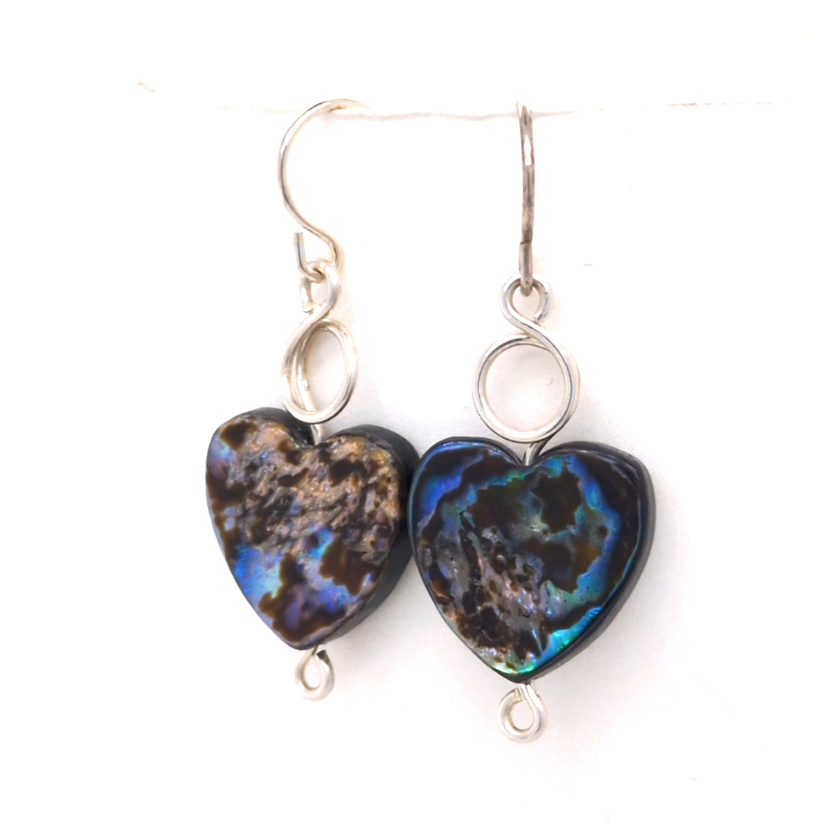 Abalone Heart Earrings