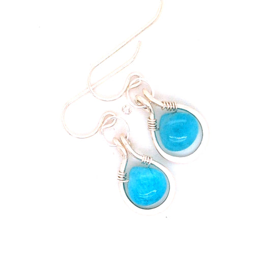 Amazonite mini hoop earrings