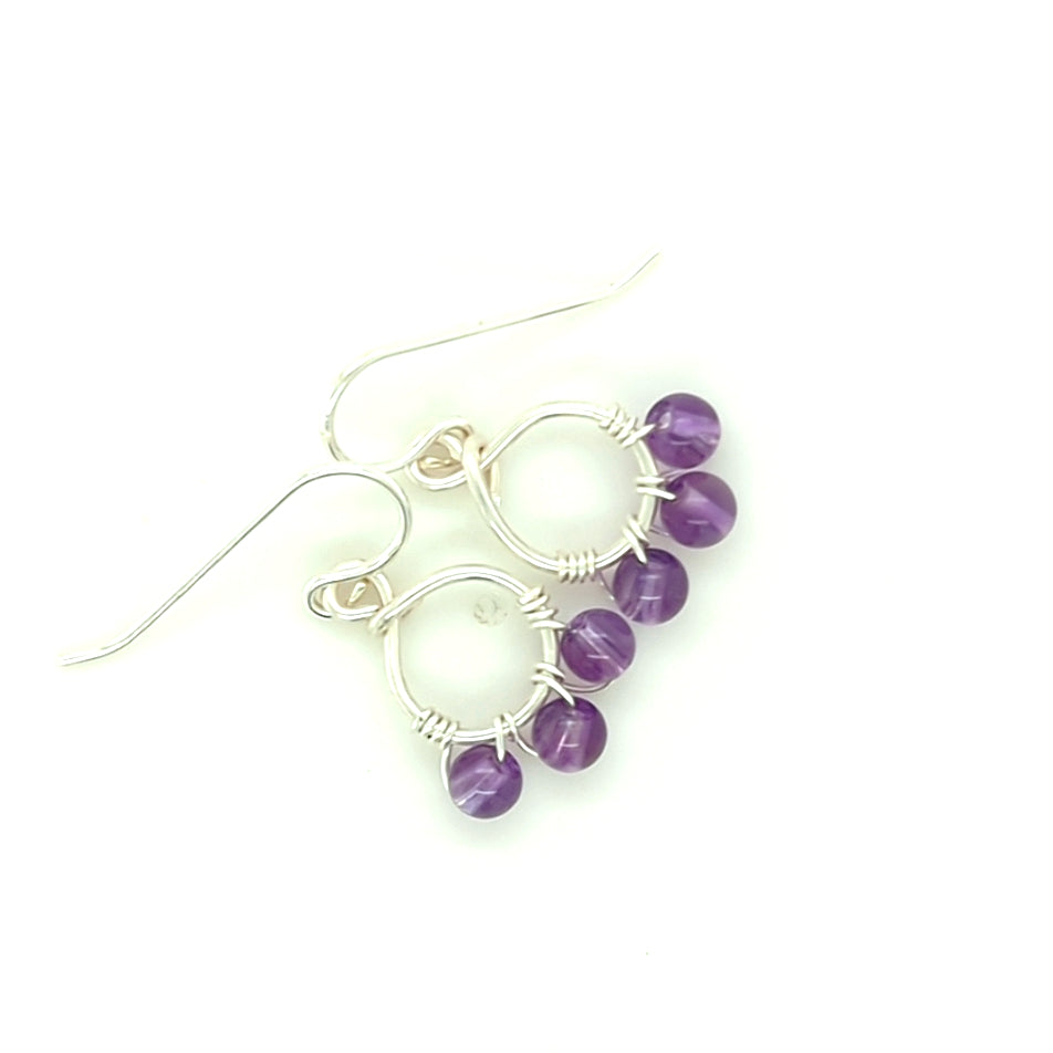 Amethyst Cluster Earrings