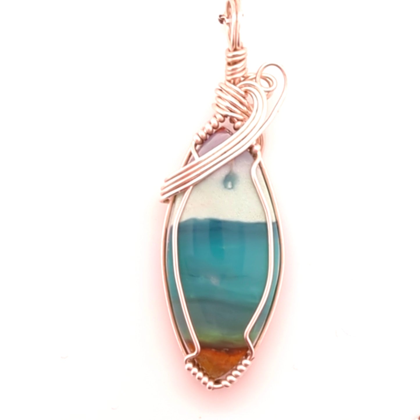 Beach Opal Pendant Silver