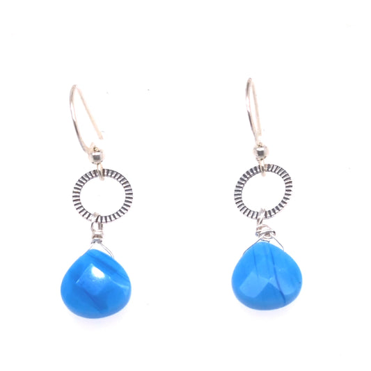 Blue Agate Earrings
