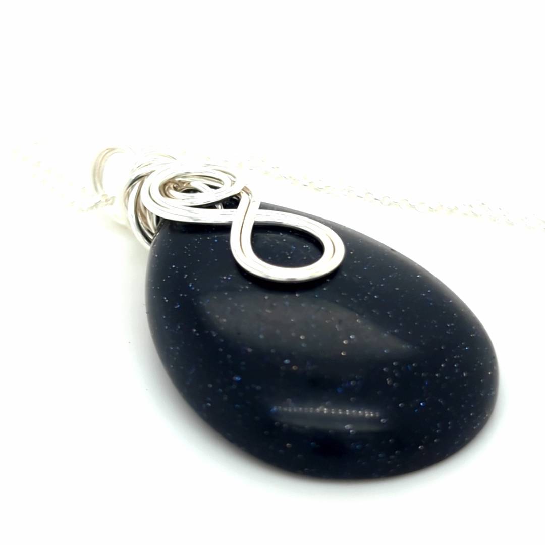 Blue Goldstone Pendant