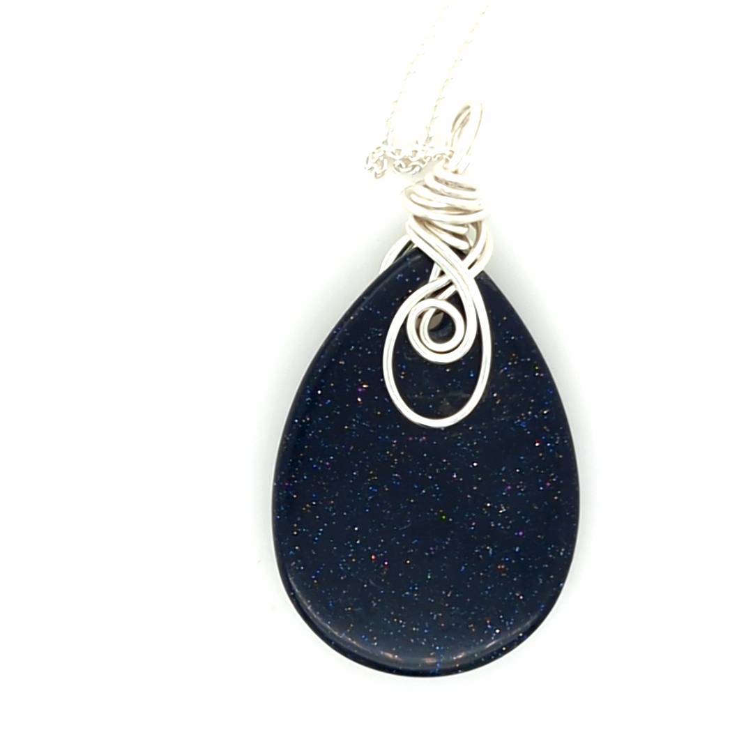 Blue Goldstone Pendant