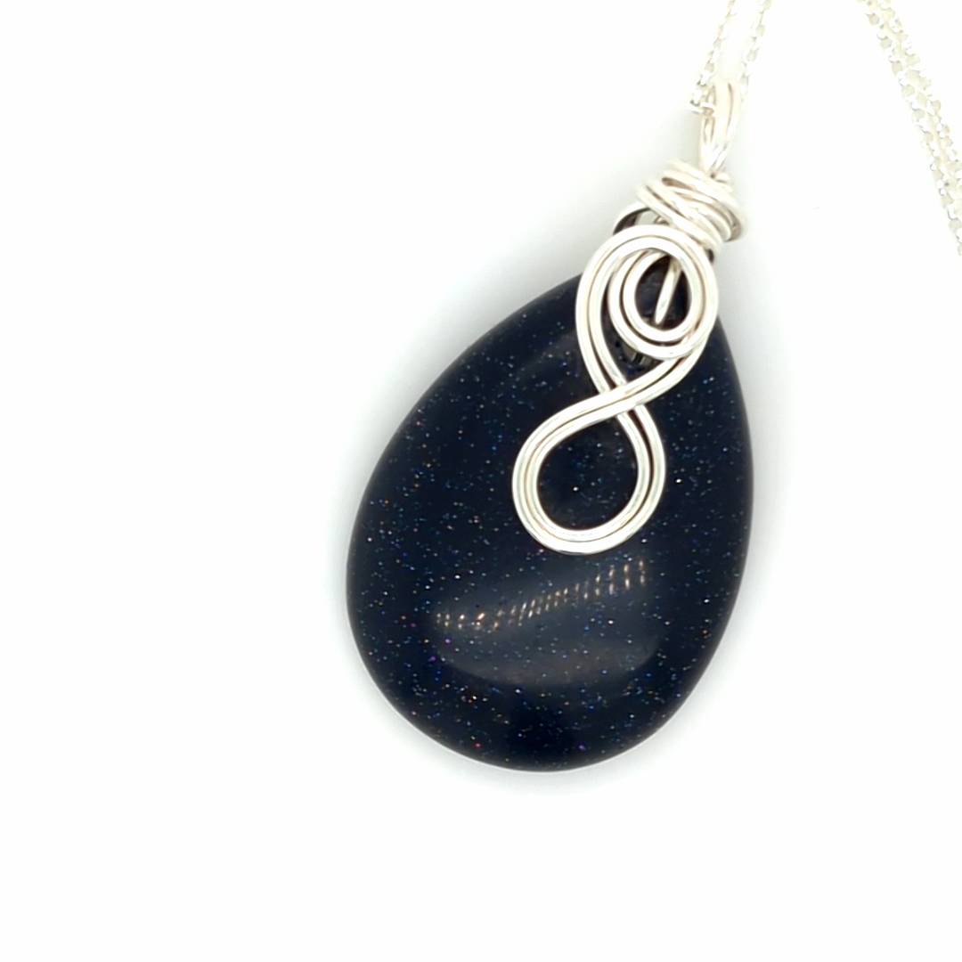 Blue Goldstone Pendant