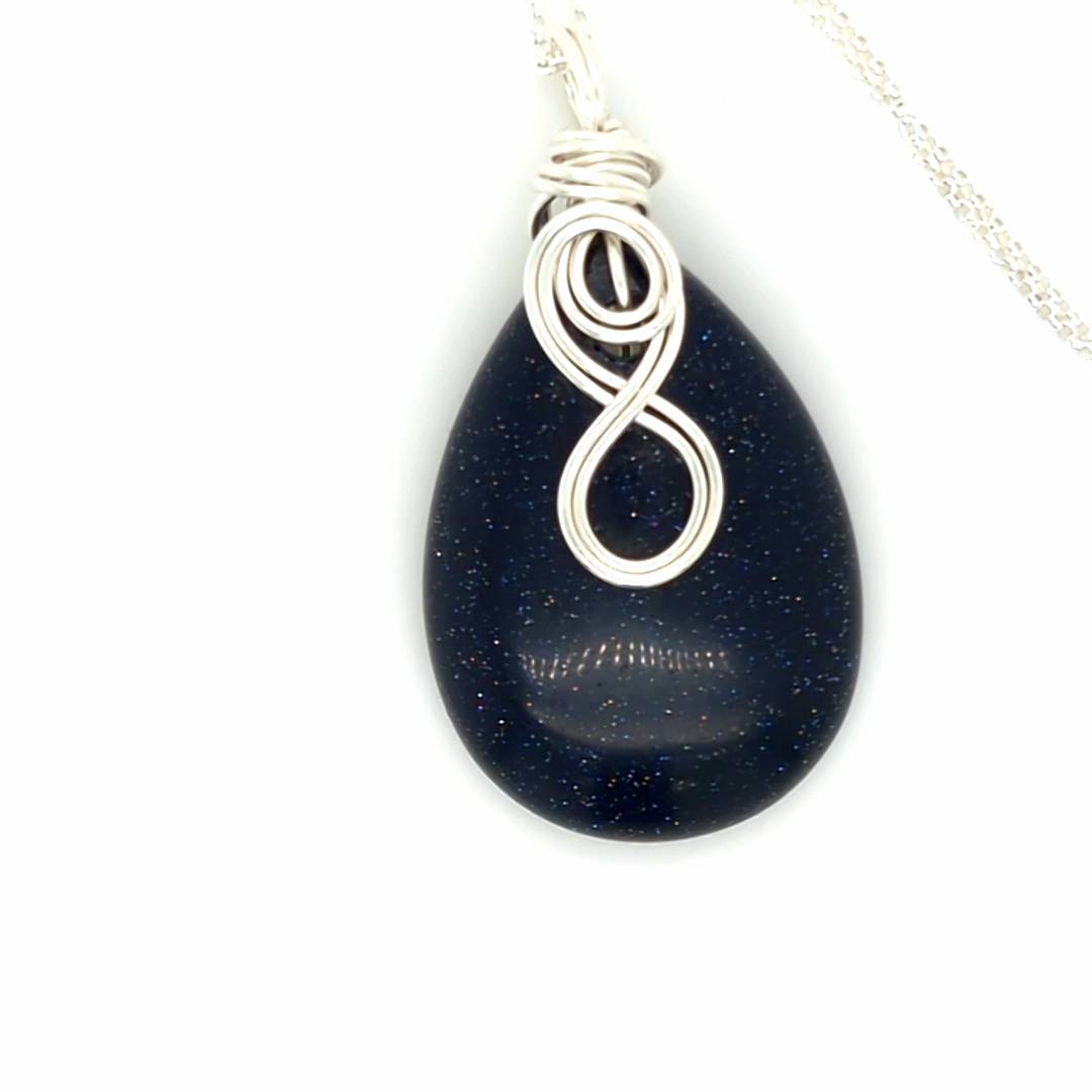 Blue Goldstone Pendant