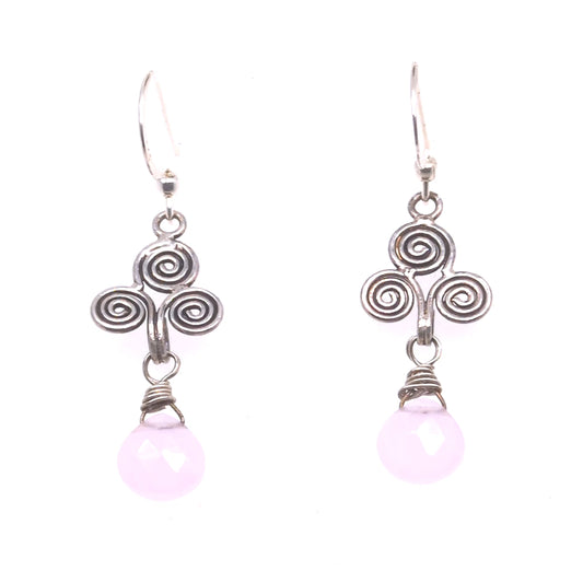 Pink Chalcedony Earrings