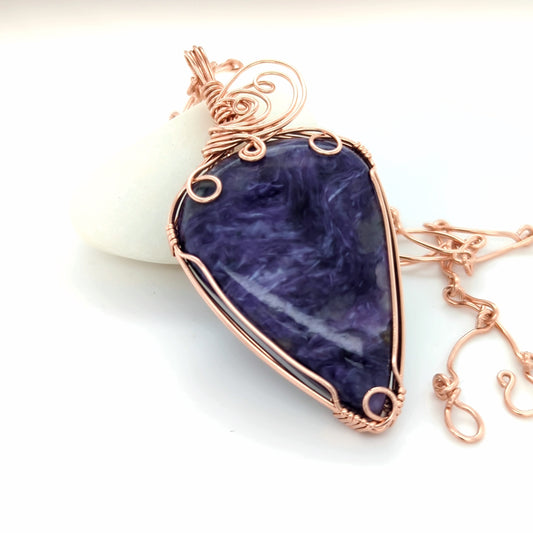 Charoite Rose Gold Necklace