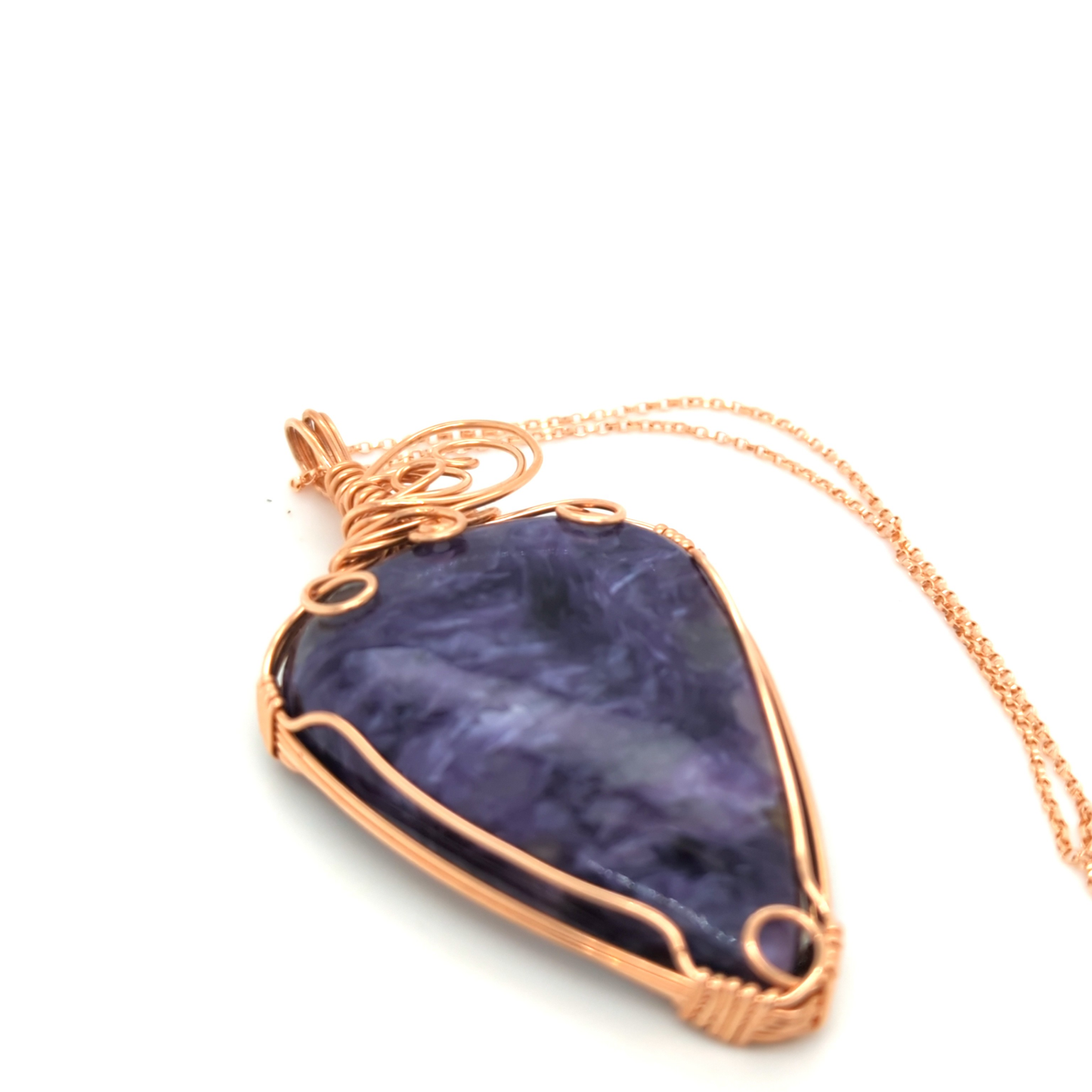 Charoite Rose Gold Necklace