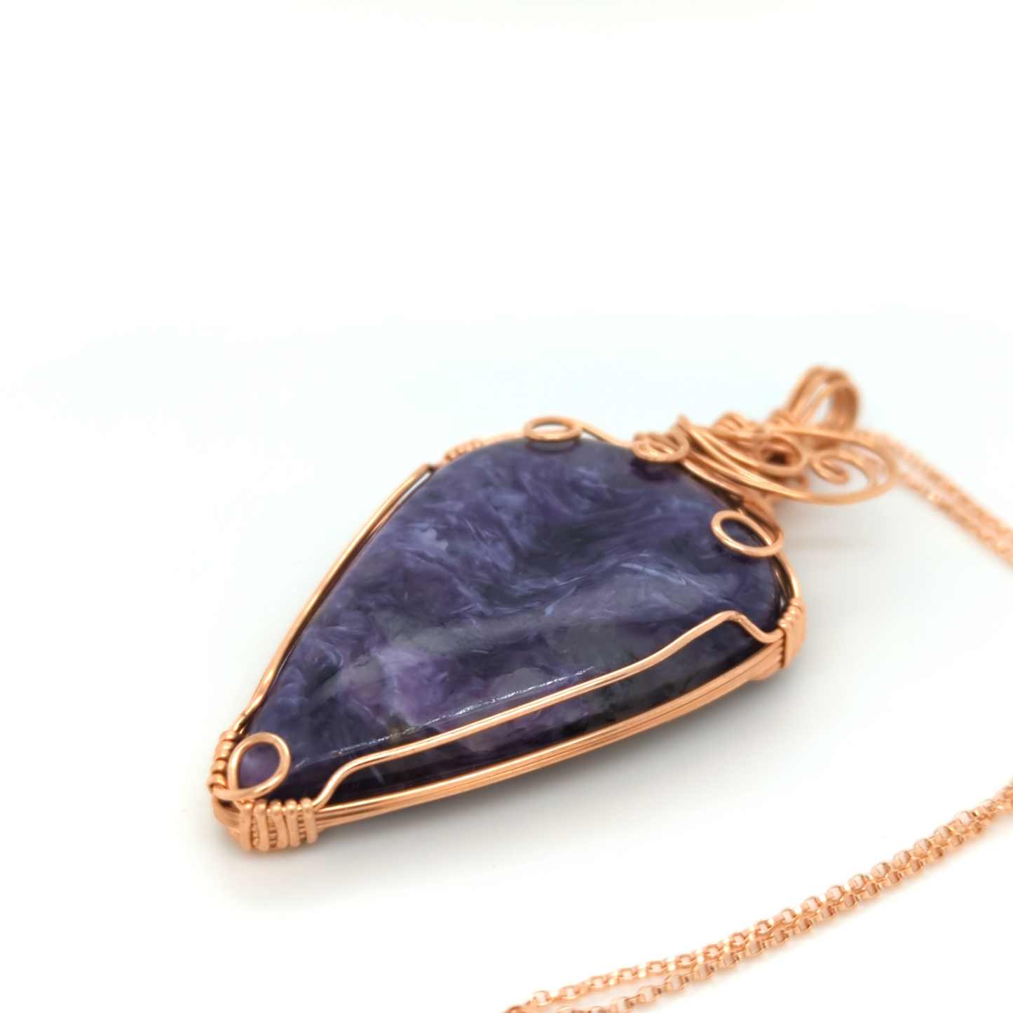 Charoite Rose Gold Necklace