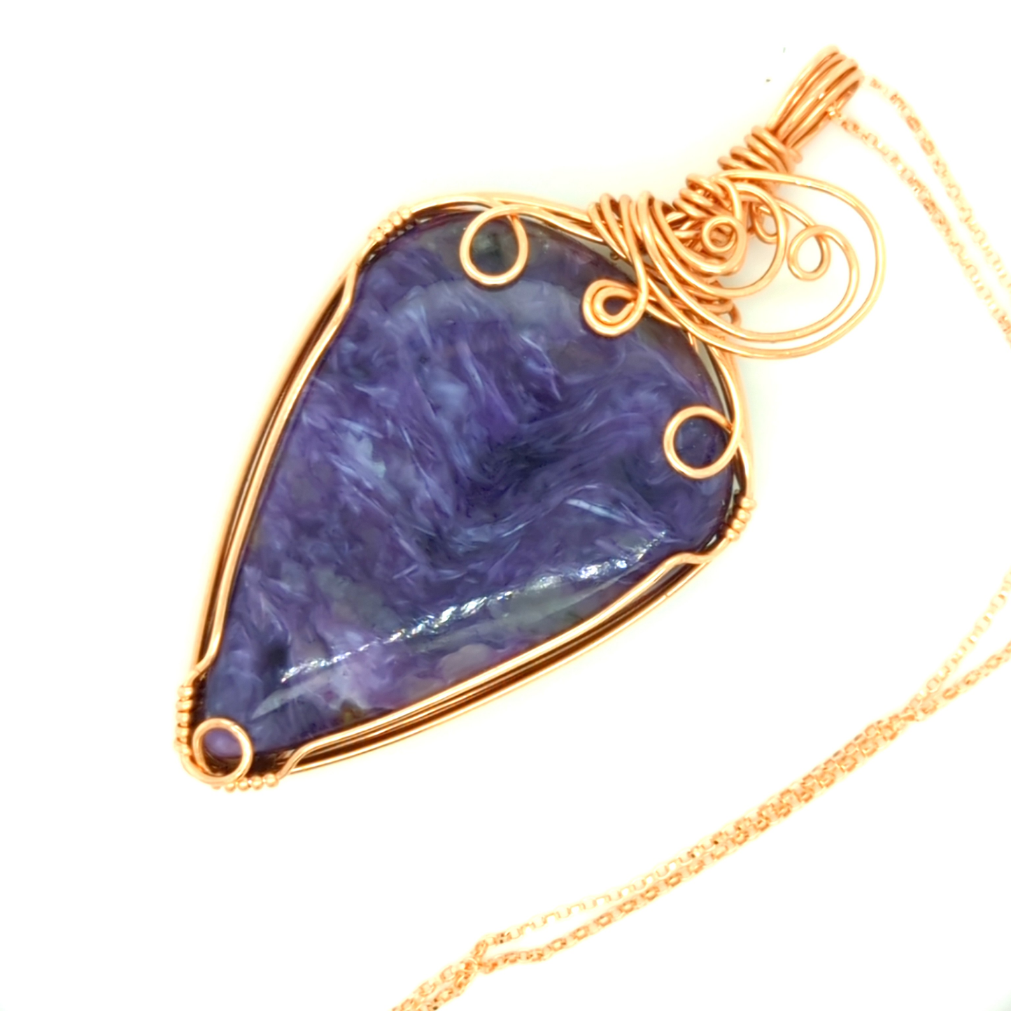 Charoite Rose Gold Necklace