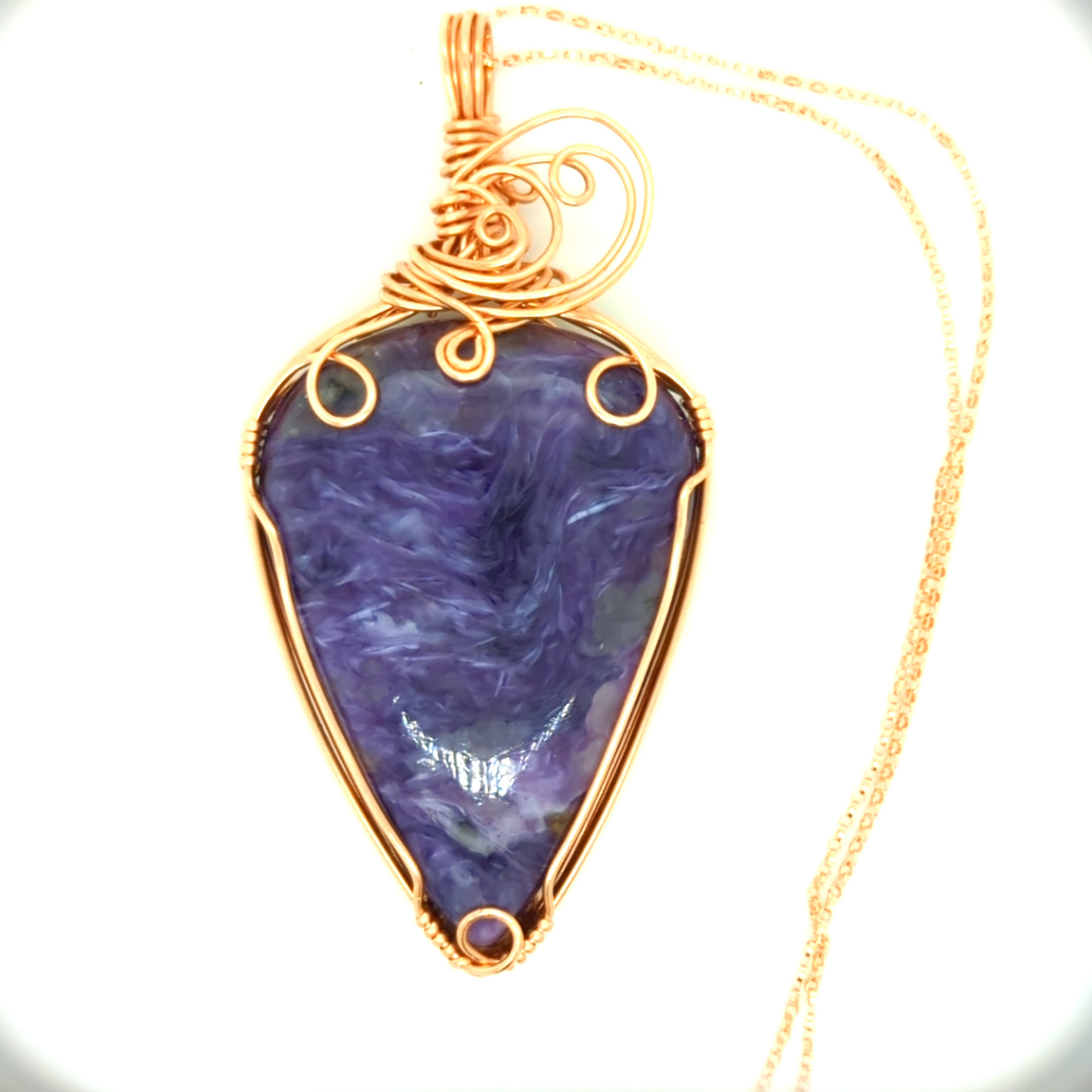 Charoite Rose Gold Necklace