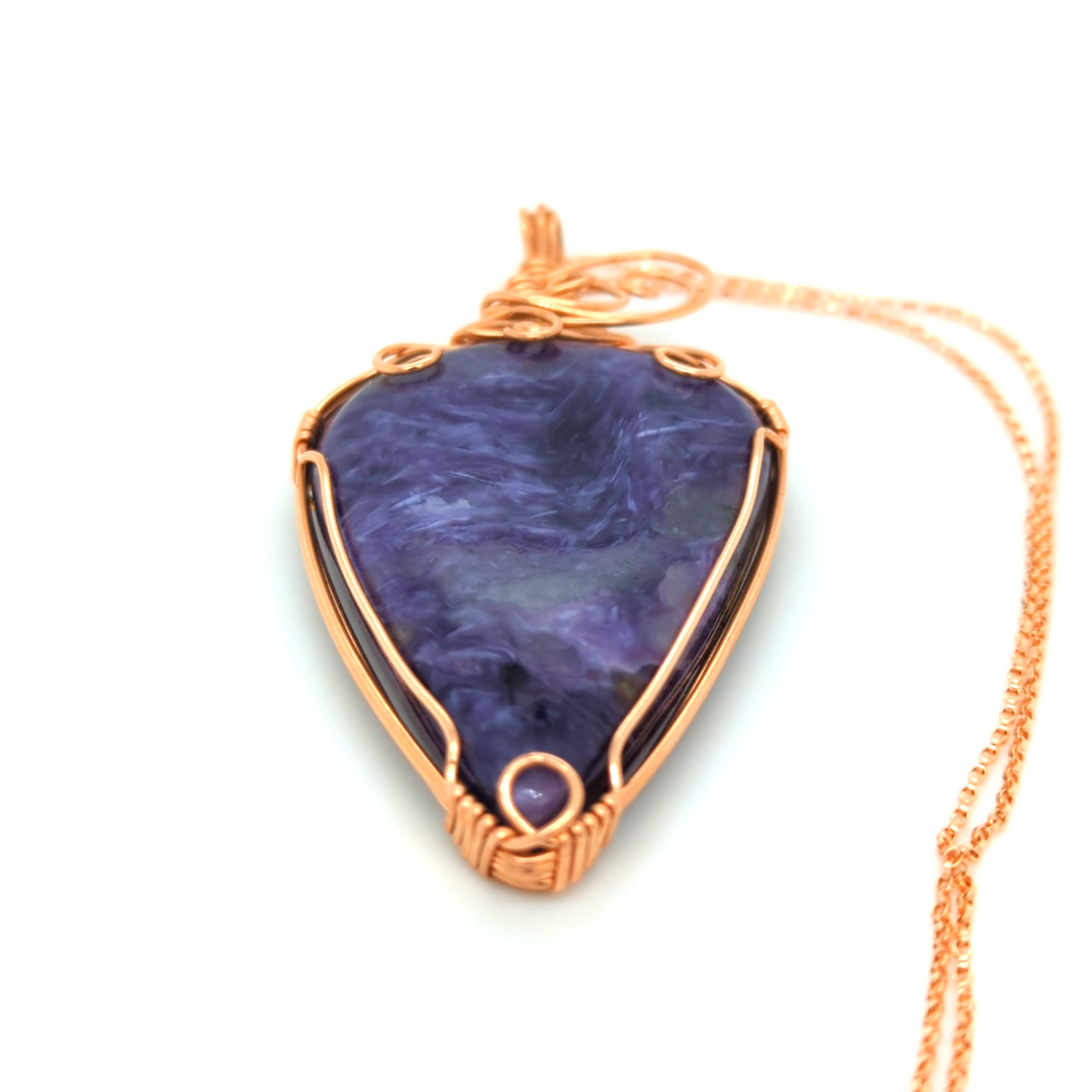 Charoite Rose Gold Necklace