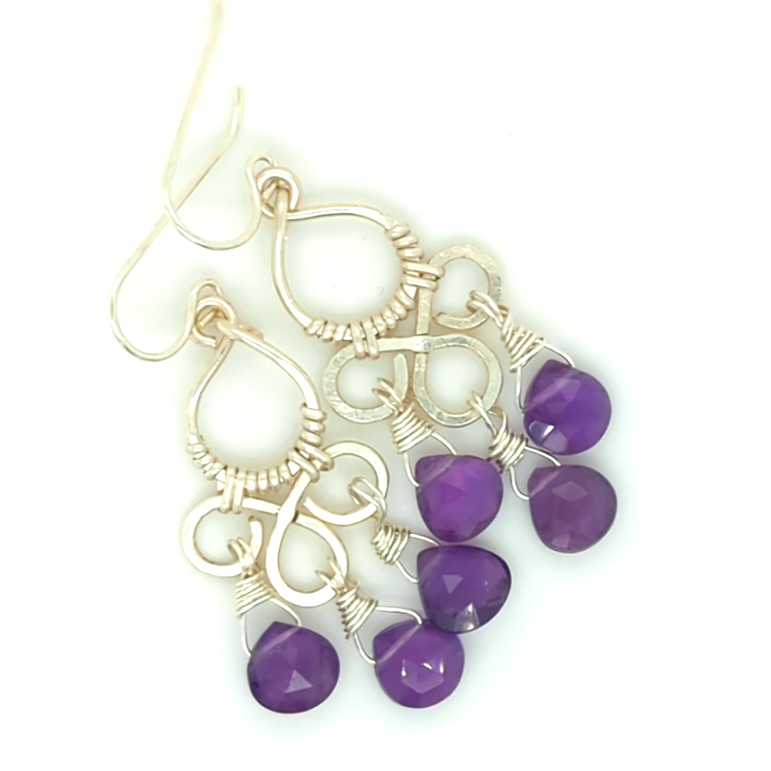 Amethyst Chandelier Earrings